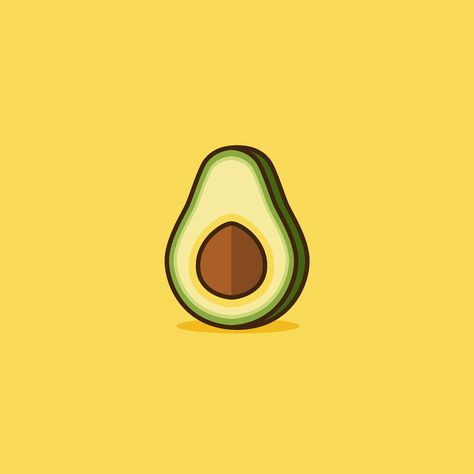 Icons on Behance Avocado, Yellow