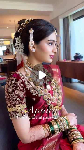 786K views · 51K likes | Nikki Haria | Bridal Artist on Instagram: "From the vibrant shores of Goa to the exotic charm of Thailand, this Marathi mulgi embodies timeless beauty in her Peshwai Goan bridal look. ✨  Our international bride is all set to slay her D-Day 💍👰  With a 'no makeup makeup' look, showcasing her natural allure without lashes or lenses, her flawless skin speaks volumes of the exquisite artistry behind every detail.💫  Makeup: @nikkishahmakeovers  Hair: @nikkishahacademyandteam  Bride: @roshposh___  Jewellery @mahesh_notandass   #NikkiShah #NikkiShahBride #ProCourse #MasterClass #GlamLook #OffbeatPheraLook #WeddingDay #WeddingLook #Wedding #BridalLook #Maharashtrian #MaharashtrianBride #PeshwariLook #PeshwariBride #InternationalBride #InternationalWedding #Thailand #Thai Bridal Saree Look, Maharashtrian Look, Marathi Mulgi, Maharashtrian Bride, Maharashtrian Jewellery, Marathi Bride, Marathi Wedding, Indian Wedding Bride, Indian Wedding Jewelry Sets