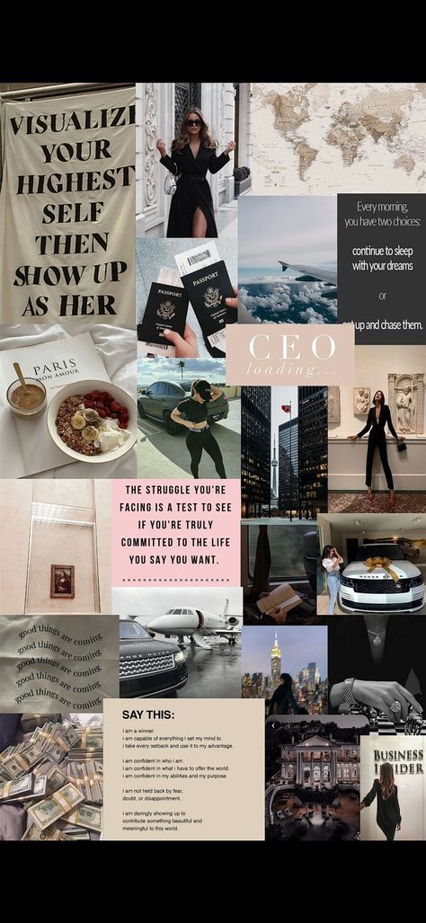 Vision board girl boss Girly Boss, Girl Boss Wallpaper, Aesthetic Vision Board, Vision Board Collage, Board Wallpaper, Vision Board Wallpaper, Boss Wallpaper, Love Anniversary Quotes, Girl Boss Motivation