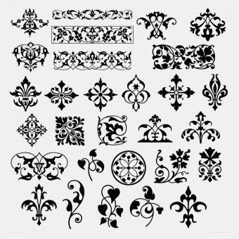 Ornamental Corner, Timeless Font, Blackwork Designs, Typographic Logo Design, Futuristic Fonts, Victorian Pattern, Page Decoration, Doodle Tattoo, Spooky Tattoos