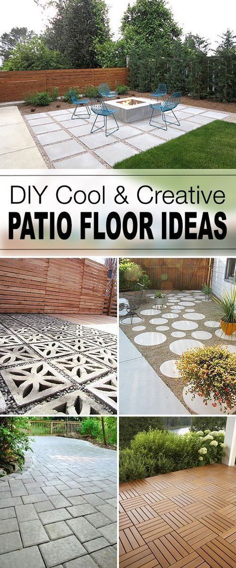 Tips and tutorials for great patio floors that you can do yourself! Brick, wood, cement, pavers, cement blocks, deck tiles • 9 DIY Cool & Creative Patio Floor Ideas! #patiofloorideas #DIY #DIYpatiofloors #patiofloors #patiofloortutorials #DIYpatiofloorprojects #buildapatiofloor #DIYgardenprojects Outdoor Patio Flooring Ideas, Patio Floor Ideas, Pavers Diy, Patio Floor, Easy Patio, Pavers Backyard, Cement Patio, Diy Backyard Patio, Concrete Patios