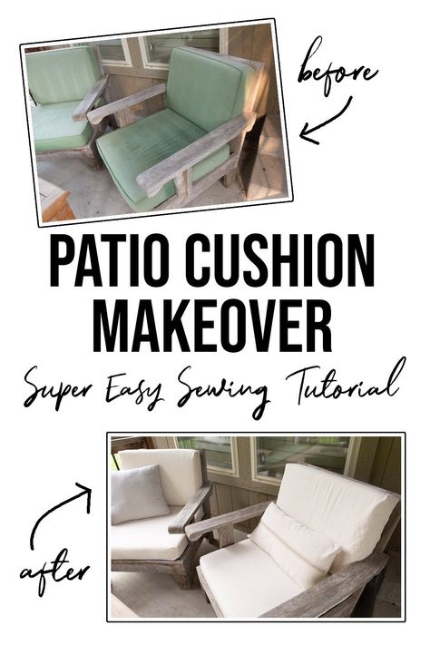 DIY Outdoor Cushion Covers with Zipper Tutorial (Easy & Cheap) No Sew Patio Cushion Covers, How To Make Outdoor Cushion Covers, How To Make Patio Cushion Covers, How To Recover Outdoor Cushions, Sewing Outdoor Cushion Covers, Recovering Patio Cushions, Diy Patio Cushion Covers, How To Recover Patio Cushions, Diy Patio Cushions Outdoor