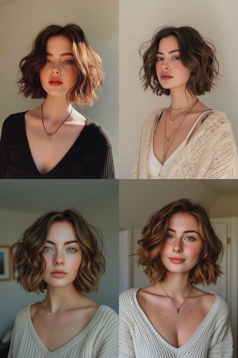 Haircuts Trending, Short Wavy Bob, Wavy Bob Haircuts, Bob Haircut Curly, Wavy Bob, Wavy Haircuts, Hair Inspiration Short, Haircuts For Wavy Hair, Short Wavy Hair