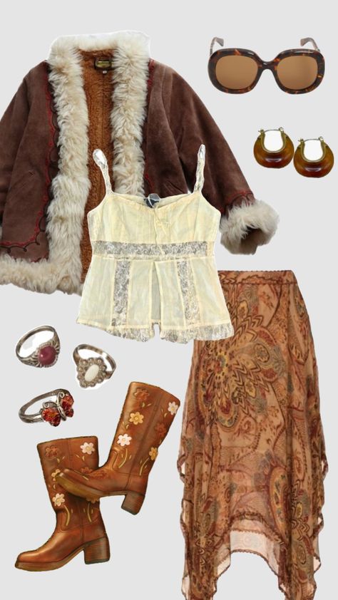 Penny lane outfit #pennylane #pennylanecoat #70sfashion #vintage #hippie #outfitinspo #retro #boho #bohoaesthetic #70s #60s Hippies, Penny Lane Fashion, Penny Lane Jacket Outfit, Penny Lane Style, Winter Outfits 70s, 70s Autumn Fashion, Autumn Hippie Outfits, 60 Outfits 60s Style, 70s Outfits Winter