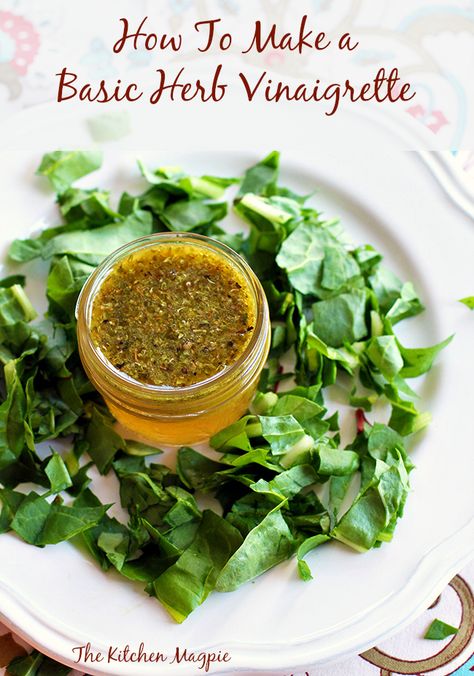 Vinegarette Dressing Recipe, Herb Vinaigrette Dressing, Vinaigrette Recipes Easy, Stocked Pantry, Herb Vinaigrette, Vinaigrette Dressing Recipe, Salad Summer, Vinaigrette Recipe, Salad Dressing Recipes Homemade