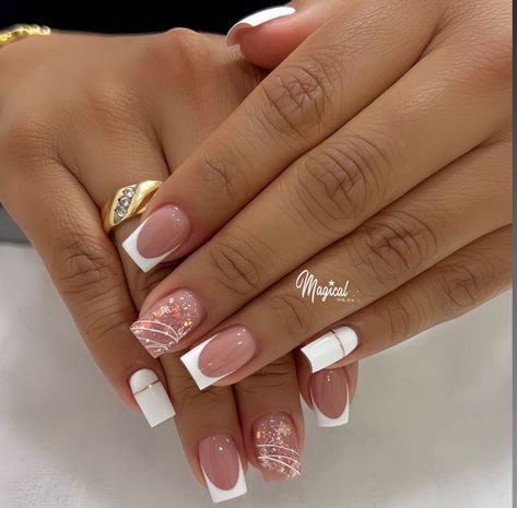 Gel Overlay, Acrylic Gel, Fancy Nails, Holiday Nails, Nail Manicure, French Nails, Simple Nails, Nail Tips, Nails Inspiration