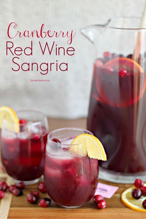 Cranberry Red Wine Sangria Recipe | A Holiday Cocktail Red Wine Sangria Recipe, Wine Sangria Recipe, Cranberry Sangria, Cranberry Juice And Vodka, Vodka Cranberry, Holiday Sangria, Christmas Sangria, Red Wine Sangria, Wine Sangria