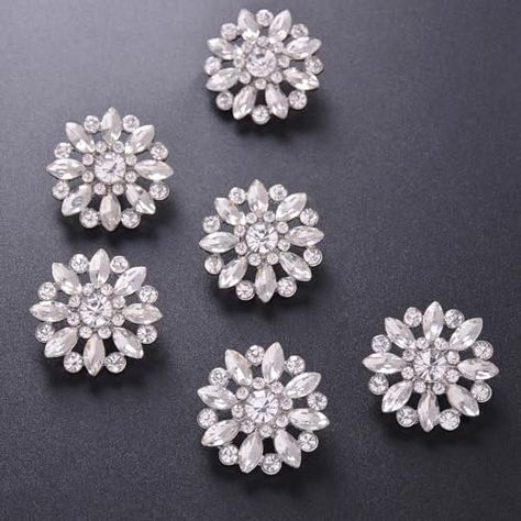 Amazon.com: KAOYOO 10Pcs Crystal Rhinestone Flowers Embellishments Buttons,Sew on Buttons for DIY,Decoration(23mm) Crystal Buttons, Types Of Buttons, Diy Decoration, Sewing A Button, Crafts Sewing, Amazon Art, Sew On, Sewing Stores, Crystal Rhinestone