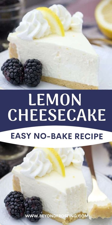 This classic No-Bake Lemon Cheesecake is a light and airy lemon cheesecake filling with a lemon Oreo cookie crust. This is the perfect dessert for brunch! Lemon Cheesecake Filling, Lemon Oreo, Easy Lemon Cheesecake, Lemon Cream Pies, Lemon Cheesecake Recipes, No Bake Lemon Cheesecake, Lemon Cheese, July Desserts, Oreo Cookie Crust