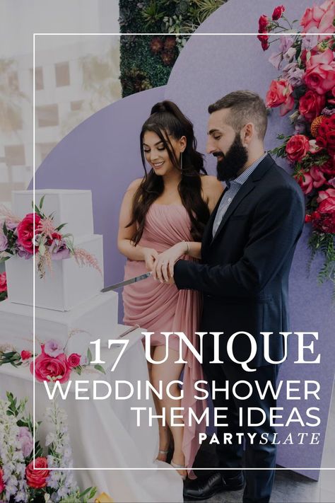 Attention Couples: 17 Wedding Shower Themes You'll Want for Yourselves. Find your perfect fit on PartySlate. Surprise Wedding Shower Ideas, Co Ed Wedding Shower Themes, Couples Wedding Shower Decorating Ideas, Couples Wedding Shower Themes Ideas Decoration, Coed Bridal Shower Themes, Couples Bridal Shower Themes, Couple Shower Themes Wedding, Wedding Shower Themes For Couples, Coed Wedding Shower Themes