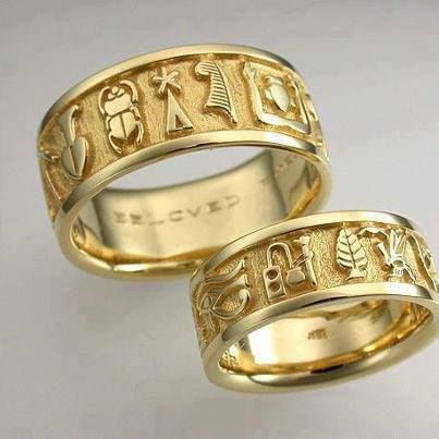 Rings - would be neat with a Greek/roman/Egyptian goddess costume Egyptian Wedding, Egypt Jewelry, Ancient Egyptian Jewelry, Celtic Engagement Rings, Gold Necklace Indian, Long Pearl Necklaces, Egyptian Jewelry, Gold Ring Designs, Pearl Jewelry Necklace