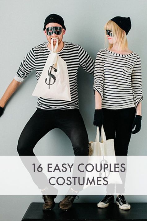 Couples Costumes Diy, Costumes For Couples Diy, 2 People Halloween Costumes, Easy Diy Couples Costumes, Quick N Easy Halloween Costumes, Last Minute Couples Costumes, Warm Halloween Costumes, Pair Costumes, Easy Couple Halloween Costumes