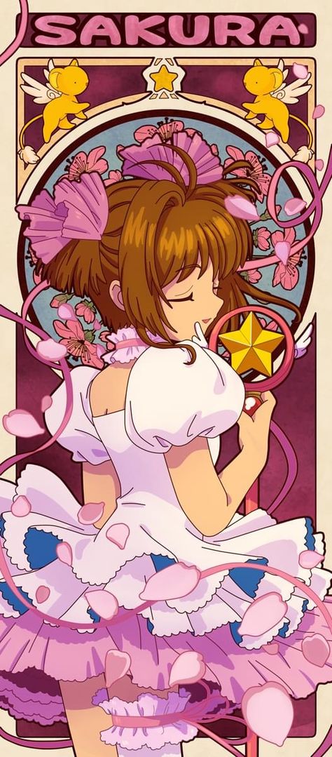 Card Captor Sakura Wallpapers Iphone, Sakura Tattoo, Kuchiki Byakuya, Clow Cards, Magical Girl Aesthetic, Sakura Card Captor, Sakura Art, Tsubasa Chronicles, Sailor Moon Art