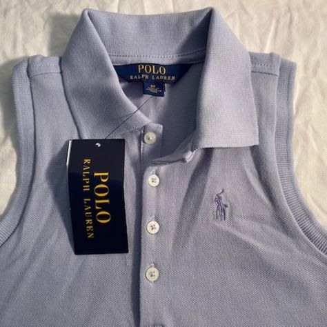 Brand New With Tags Polo Ralph Lauren Girls Sz 6x Sleeveless Polo Shirt In Light Blue. Stretch Mesh Fabric Polo Ralph Lauren Women Outfits, Polo Clothes, Polo Shirt Girl, Polo Shirt Outfits, Royal Clothing, Polo Shirt Colors, Stretch Mesh Fabric, Fragrance Set, Polo Shirt Women