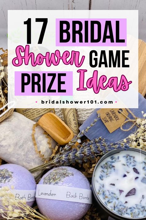 17 Bridal Shower Game Prizes Guests Will Actually Enjoy | Bridal Shower 101 Gifts For Bridal Shower Games, Bridal Shower Game Prizes, Wedding Shower Prizes, Tea Party Bridal Shower Decorations, Diy Bridal Shower Games, Bridal Shower Tea Party Theme, Shower Game Prizes, Bride Shower Games, Bridal Shower Checklist