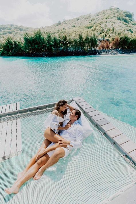 Here is your sign to book a photoshoot during your honeymoon at the Conrad Bora Bora ! Beach Babymoon, Bora Bora Honeymoon, Bora Bora Resorts, Honeymoon Inspiration, Overwater Bungalows, Couples Vacation, Ocean Sounds, Babymoon, Dream Travel Destinations