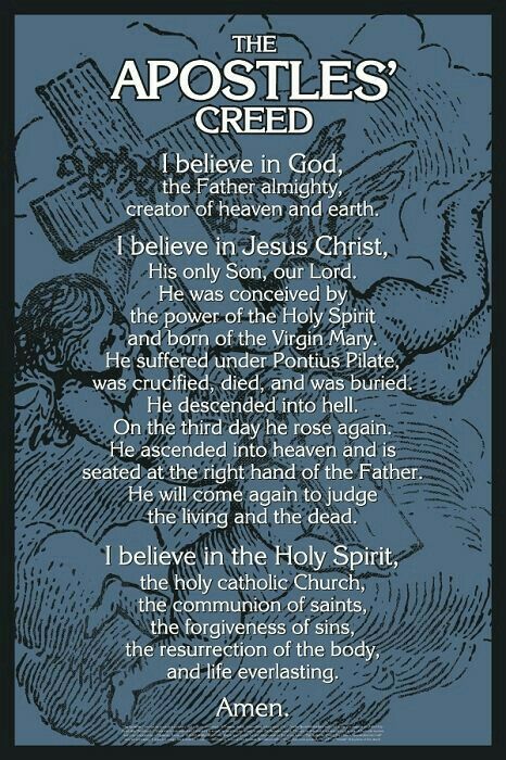 Apostles' Creed Apostle Creed, Creed Poster, Apostle's Creed, Apostles Creed, Twelve Apostles, We Are The World, Catholic Prayers, Believe In God, Catholic Faith