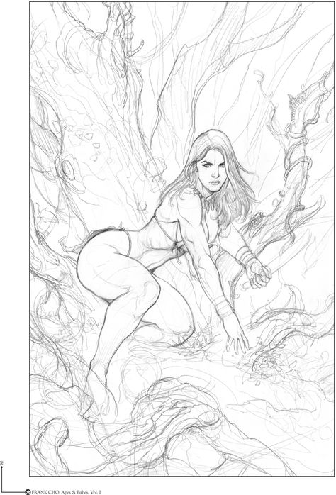 Frank Cho Frank Cho Art, Frank Cho, Gesture Drawing, Character Sketches, Comic Book Artists, Art Poses, Drawing Poses, Comic Artist, Drawing Inspiration