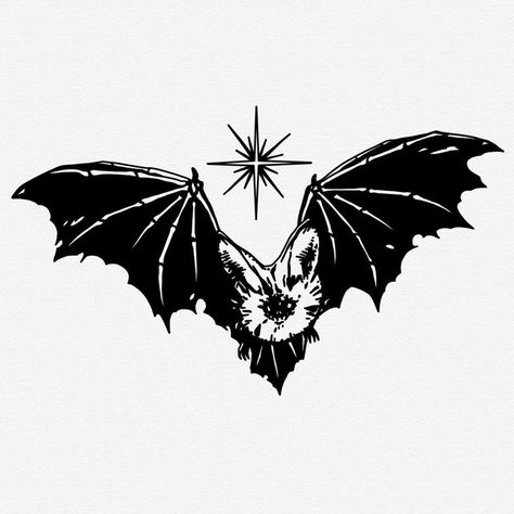 Gotik Tattoo, Tattoos Pretty, Tattoos Cute, Bat Tattoo, Handpoke Tattoo, 4 Tattoo, Creepy Tattoos, Tattoo Portfolio, Tattoo Flash Art