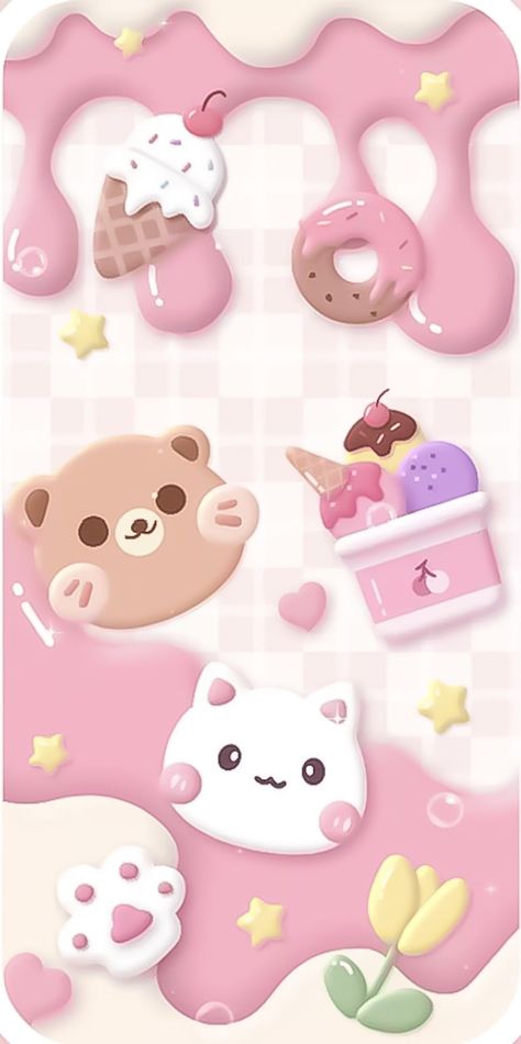 Kawaii 3d Wallpaper, Wallpaper Hp Aesthetic, Pinky Wallpaper, Pink Wallpaper Kawaii, Magical Watercolor, Unicorn Wallpaper Cute, 3d Wallpaper Cute, Wallpaper Pink Cute, Jelly Wallpaper