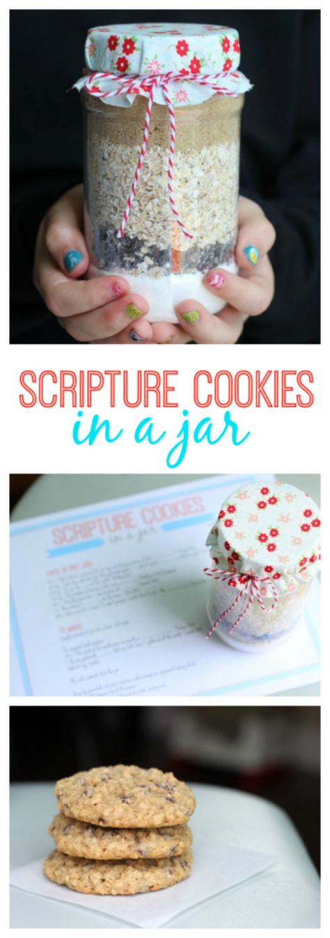 A fun young women's activity and treat all in one! Scripture cookies in a jar. Search scripture verses to find the ingredients. Pack into a jar and send home with each girl to make for her family! Would make a fun family home activity as well. Scripture Cookies, Lds Young Women Activities, Cookies In A Jar, Mutual Activities, Fun Experiences, Youth Group Activities, Activity Day Girls, Yw Activities, Women Activities