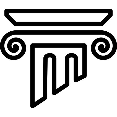 Greek column Free Icon | Free Icon #Freepik #icon #freedecoration #freehistory #freegreek #freegreece Pillar Logo, Laurel Vector, History Icon, Greek Columns, Roman Columns, Greek Design, Classic Interior Design, Greek Art, Free Icon