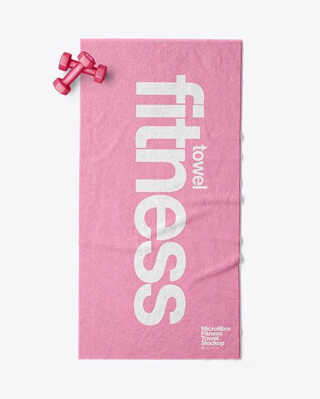 Microfibre Fitness Towel Mockup Gym Towel Ideas, Fitness Apparel Logo, Sport Towel Design, Gym Photo, Fitness Event, Cosmetics Mockup, Sports Towel, Towel Design, Gym Photos