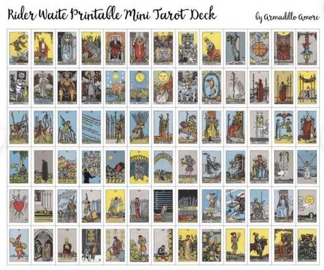 mini printable tarot cards Printable Tarot Cards, Diy Tarot Cards, Kartu Tarot, Rider Waite Tarot Cards, Unique Tarot Decks, Free Tarot Cards, Tarot Card Readings, All Tarot Cards, Card Meanings