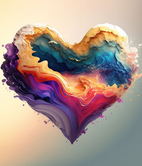 We present you a colorful oil paint stylized heart print that could be the perfect gift for St Valentine’s Day or serve as a matching artwork for any home decor. Heart Artwork, Heart Prints, St Valentine, Colorful Oil Painting, Heart Printable, Abstract Face Art, Painted Hearts, Heart Wall Art, Heart Painting