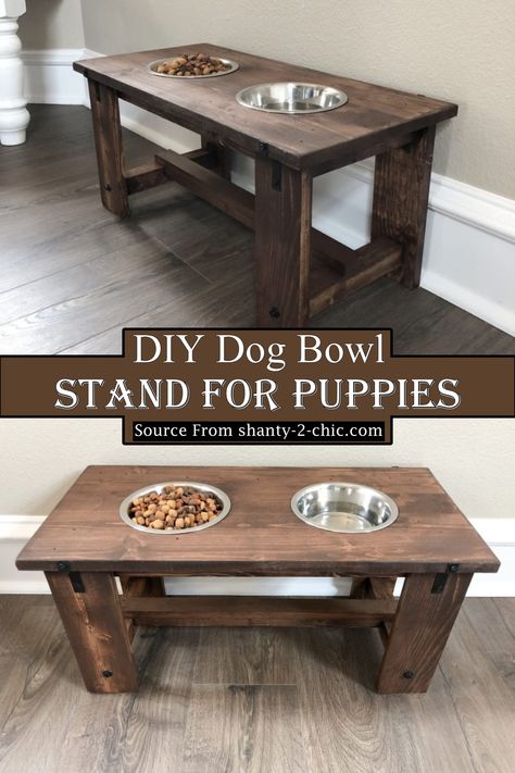 Diy dog bowl stand