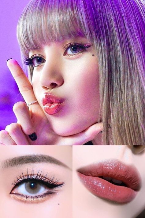 Lisa Eye Makeup, K Pop Makeup Eye, Korean Makeup Look Ulzzang, Kpop Idol Makeup Look, Kpop Makeup Looks, Makeup Looks Korean, Lisa Makeup, K Pop Makeup, Kpop Idol Makeup