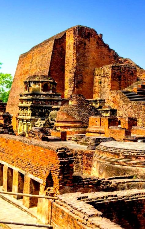 Nalanda University is an international and research-intensive university located in the historical city of Rajgir in Bihar, India. It was established by an Act of Parliament to emulate the famous ancient university of Nalanda, which functioned between the 5th and 13th centuries. Nalanda University Architecture, Bihar Photography, Bihar Aesthetic, Bihar Culture, Rajgir Bihar, Nalanda University, Bengali Culture, Travel International, Fireworks Photography