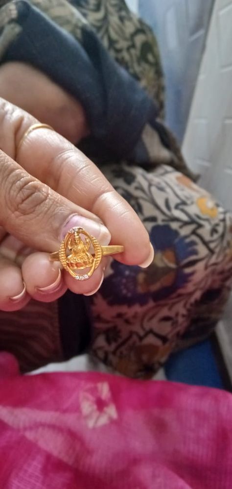 Beautiful Lakshmi Devi ring in 3.5 grams Lakshmi Finger Ring Gold, Gold Rings In 2 Grams For Women, 2.5 Grams Gold Necklace, Lakshmi Devi Finger Rings Gold Women, 3 Grams Gold Rings For Women, Laxmi Devi Gold Rings For Women, Lakshmi Ring For Women, Laxmi Devi Rings Gold, Lakshmi Devi Rings Gold Women