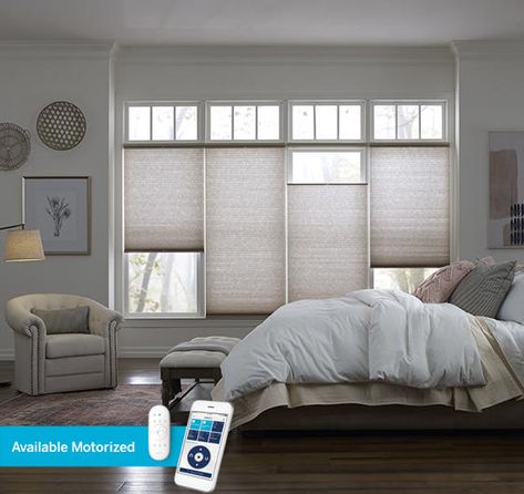 Custom Levolor Cellular Shades at Lowe's Custom Blinds & Shades Store Large Window Treatments, Blinds For Large Windows, Window Blinds And Shades, Bedroom Shades, Cellular Blinds, Honeycomb Shades, Window Treatments Living Room, Shade Store, Window Treatments Bedroom