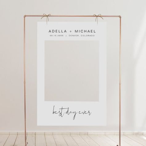 ADELLA Best Day Ever Wedding Photo Frame Prop Foam Board Wedding Photo Sign Ideas, Luau Party Crafts, Photo Prop Frame, Best Day Ever Wedding, Minimalist Modern Wedding, Edgy Fonts, Xacto Knife, Wedding Photo Frame, Frame Props