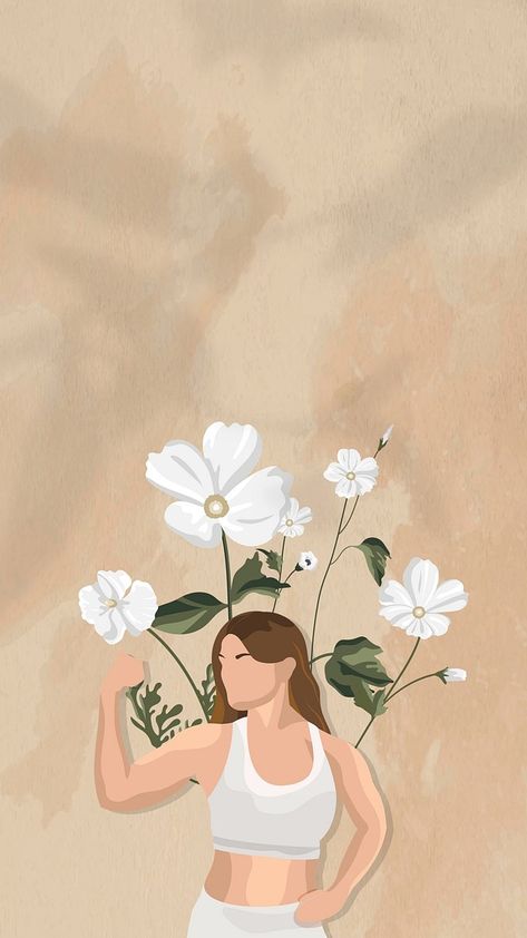 Women's spiritual aesthetic iPhone wallpaper | Free Photo Illustration - rawpixel Earth Tones Wallpaper Iphone, Flexing Muscles, Wallpaper Architecture, Yoga Background, Spiritual Aesthetic, Yoga Woman, Border Vector, Free Illustration Images, Psd Background