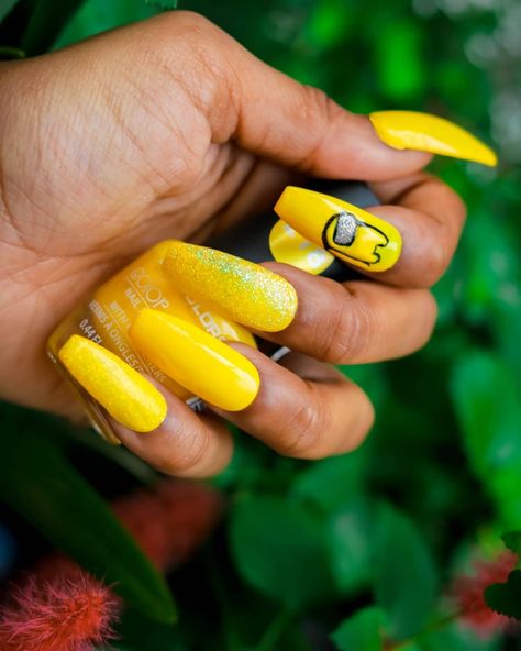 Something is sus about @ladyliasartistrynails Among Us nails...but we love them! 😂💛 Color Craze in 'Sunshine' is available at select @walmart stores #LACOLORSCosmetics #LACOLORS #I❤️Makeup #Affordable #CrueltyFree #AffordableMakeup #ColorfulMakeup #Pigmented #MakeupGoals #nailpolish #nailfie #nailstagram #nailsofinstagram #amongus #videogames Among Us Nails, Makeup Affordable, Walmart Stores, Nail Glam, Walmart Store, La Colors, Affordable Makeup, Makeup Goals, Us Nails