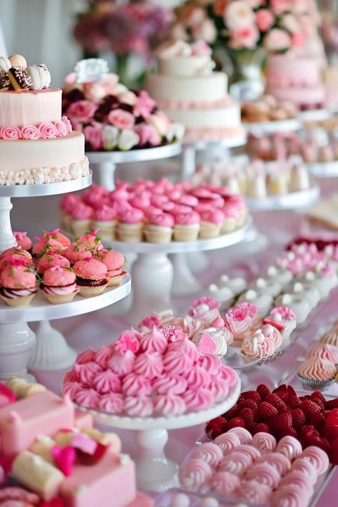 Budget-Friendly Wedding Dessert Table Ideas Mini Dessert Table Ideas, Summer Wedding Dessert Table, Dessert Table Backdrop Ideas, Birthday Dessert Table Ideas, Wedding Treat Table Ideas, Pastel Dessert Table, Wedding Cake Buffet, Wedding Treats Table, Diy Dessert Stand