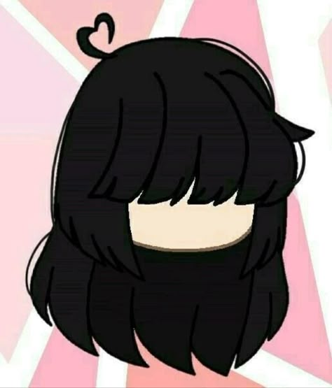 Black Kawaii, Gacha Hair, Chibi Body, Pelo Anime, Simple Anime, Cute Mobile Wallpapers, Black Hair Roblox, Doll Aesthetic, Characters Inspiration Drawing