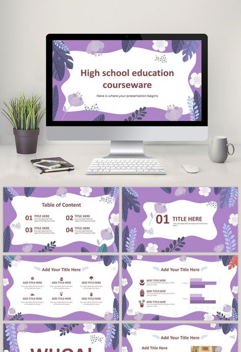 Purple High School Education Courseware PPT Template#pikbest##PowerPoint Ppt Template Free Download, Kid Naruto, Free Ppt Template, Purple Color Schemes, High School Education, Powerpoint Design Templates, School Education, Sketchbook Art, Ppt Template