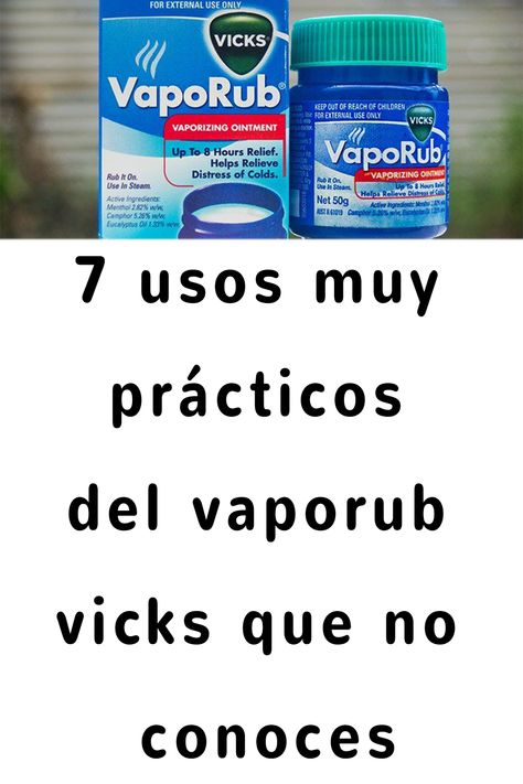 7 usos muy prácticos del vaporub vicks que no conoces Uses For Vicks, Cosmetica Natural, Vicks Vaporub, Toning Workouts, Hair Up Styles, Improve Sleep Quality, Sleep Deprivation, Mouthwash, Medical Conditions