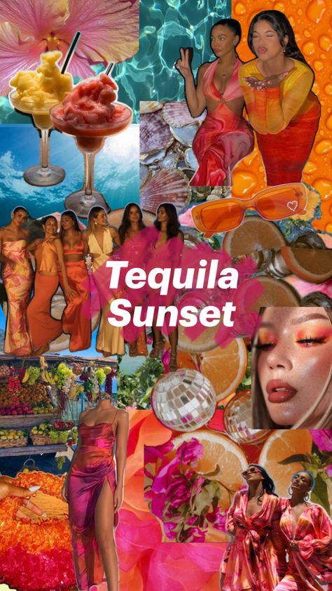 Tequila Sunset, Bachelorette Inspo, Ibiza Party, Sunset Party, 21st Party, Birthday Dinner Party, Bridal Bachelorette Party, Bachelorette Themes, Pool Birthday Party