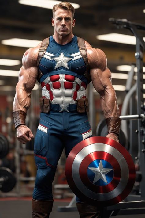 Captain America, Marvel, Gym