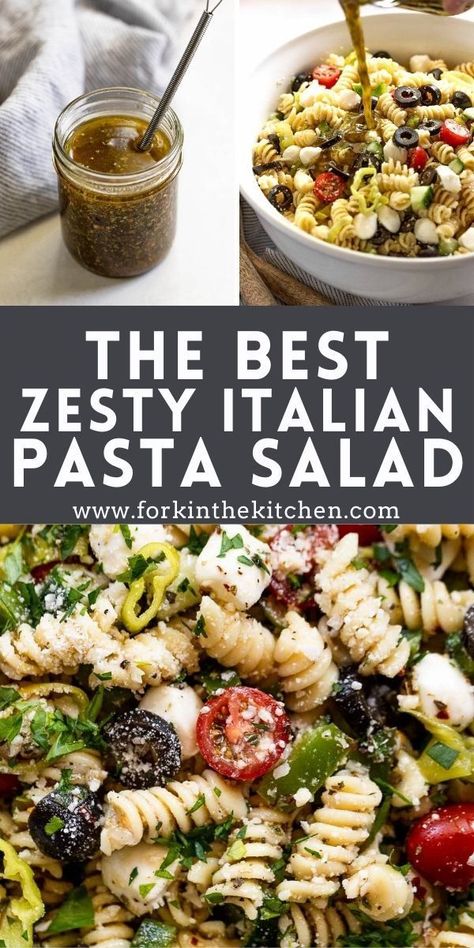 Zesty Italian Dressing Recipe, Zesty Italian Pasta Salad, Cold Italian Pasta Salad, Pasta Salad Dressing Recipe, Homemade Pasta Salad, Italian Dressing Recipes, Classic Pasta Salad, Cold Pasta Salad Recipes, Italian Pasta Salad