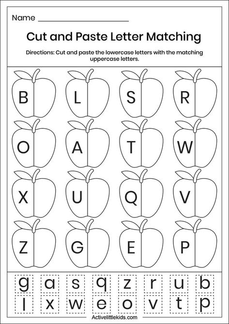 Letter Matching Preschool, Letter Matching Worksheet, Letter Writing Activities, Alphabet Letter Matching, Letter Sorting, Letter Matching Activities, Letter Recognition Worksheets, Letter Sort, Homework Worksheets