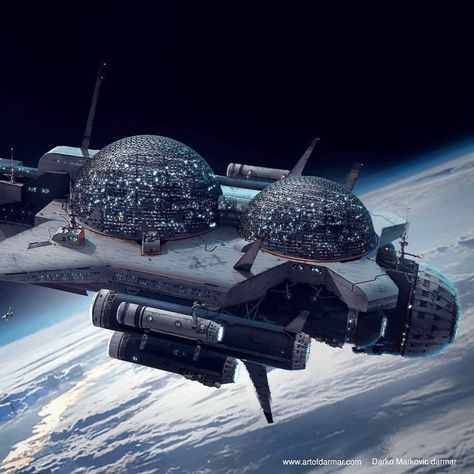 Generation Ship, Sci Fi Spaceships, Starship Concept, Sci Fi Environment, Starship Design, Pintura Exterior, Sci Fi Ships, Spaceship Art, Spaceship Concept