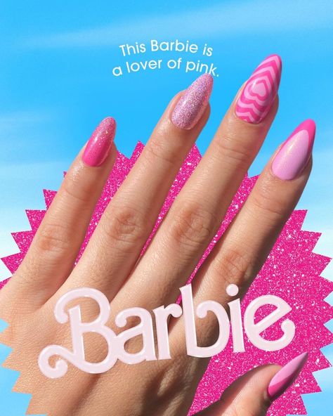 Fitness Barbie, Barbie Pink Nails, Pink Summer Nails, New Nail Art Design, Natural Nail Designs, Hot Pink Nails, Minimalist Nail Art, Trendy Nail Art Designs, Pink Nail Art