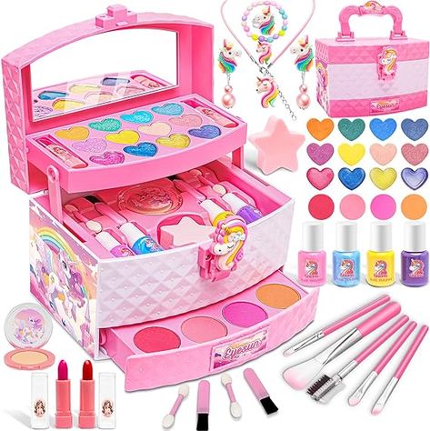 Juguetes para niñas, kit de maquillaje para niñas, juguetes para niñas de 3, 4, 5, 6, 7, 8, 9, 10, 11, 12 años, vestidos de princesa lavables para niñas, juego de maquillaje de simulación para niños, ideas de regalos de cumpleaños de Navidad, juguetes de 4, 6, 8 años Toddler Makeup, Kids Makeup Kit, Makeup For Kids, Worried Kids, Pretend Makeup, Makeup Toys, Makeup Kit For Kids, Play Makeup, Baseball Theme Party