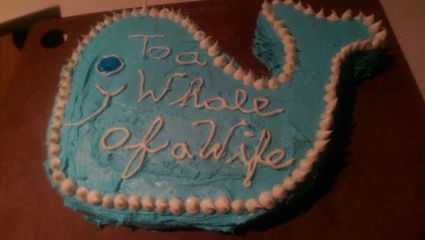 To a Whale of a Wife Cake from The Simpsons Wife Cake, Whale Cake, Whale Cakes, Cartoon Food, Food Fast, Star Wars Wedding, Fast Recipes, A Whale, The Whale