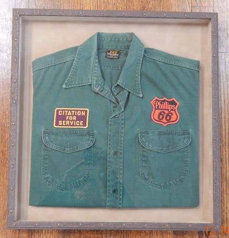 Framed Tshirt, Framed Shirt, Uniform Shirts, Tshirt Crafts, Work Shirt, Easy Sewing Projects, Gallery Frame, Work Shirts, Display Ideas